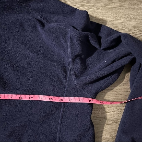 L.L. Bean Mens Navy Blue 1/4 Zip Fleece Pullover Sweatshirt Size Large - Picture 4 of 7